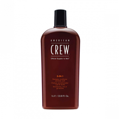 AMERICAN CREW Soin 3-En-1 Classique Shampoing, Apr&egrave;s-Shampoing et Gel Douche