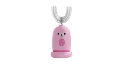 GENERIQUE 1pc en forme de u enfant sonic smart &eacute;tanche b&eacute;b&eacute; brosse &agrave; dents silicone charge - rose 