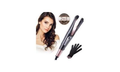 YOKULI 2 en 1 lisseur et bigoudi fer &agrave; friser professionnel avec rapide chauffage tourmaline c&eacute;ramique, pour outils de coiffure 