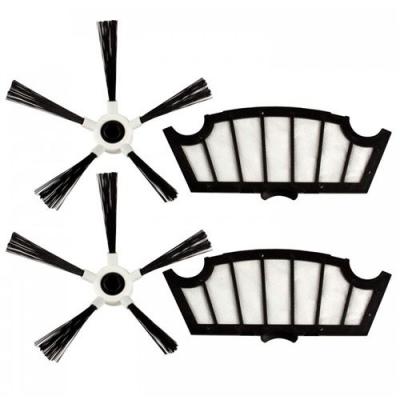 ELECTROLUX Menalux MRK04 2 Filtres Moteur + 2 Brosses Lat&eacute;rales pour Aspirateur Adaptable pour Hoover