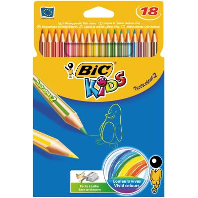 Bo&icirc;te de 18 crayons de couleur Kids Tropicolors