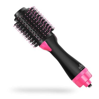  5 en 1 Brosse S&egrave;che Cheveux N&eacute;gatif Ion - rose 