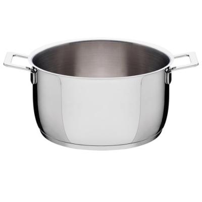 ALESSI  AJM101/24 Pots&Pans Casserole &agrave; frire en Acier Inoxydable, 18/10, Argent&eacute;, &Oslash; 550 cl