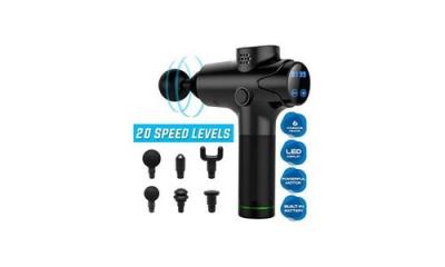 YOKULI Affichage lcd profession pistolet de massage pour douleur musculaire exercice relaxation minceur mise en forme - noir 