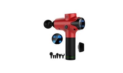  Affichage lcd profession pistolet de massage pour douleur musculaire exercice relaxation minceur mise en forme - rouge 
