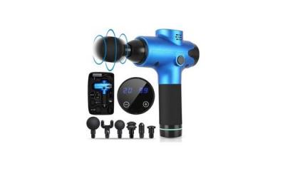 YOKULI Affichage lcd profession pistolet de massage pour douleur musculaire exercice relaxation minceur mise en forme - bleu 