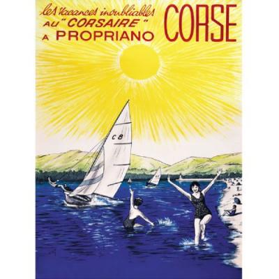 CORSE Affiche ancienne Propriano 50x70cm