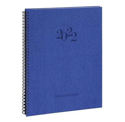 EXACOMPTA Agenda Consultation W semainier - Ann&eacute;e 2022 - 21 x 29,7 cm - Bleu -