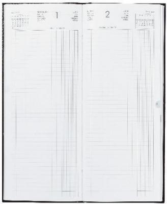  Agenda long euros cents Lecas - 1 jour par page - 14 x 35 cm - noir