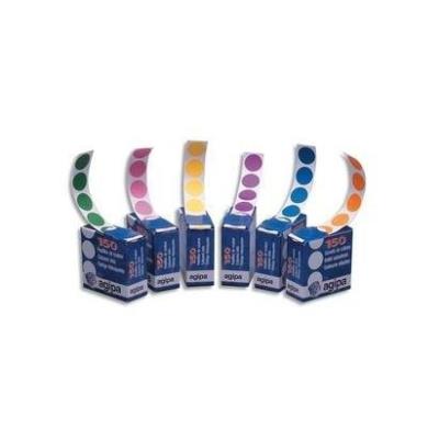 AGIPA  APLI Pastille de signalisation, diam&egrave;tre: 15 mm, vert - Lot de 10