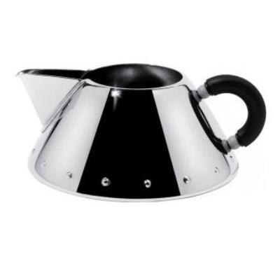 ALESSI -Cremiera Acier Inoxydable 18/10 Brillant Avec Poign&eacute;e Pa, Noir