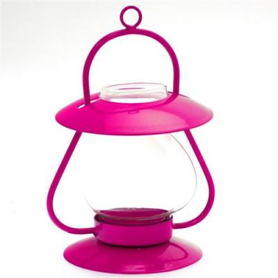 ATMOSPHERA  - Lanterne d&eacute;corative Essentiel - Verre souffl&eacute; - Rose