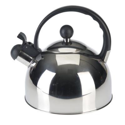 AXENTIA  220353 bouilloire &agrave; sifflet en inox 2,5 l poign&eacute;e noir