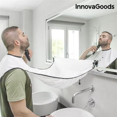  Bavoir de rasage avec ventouses en polyester - Tablier &agrave; barbe raser la barbe eviter les poils de partout