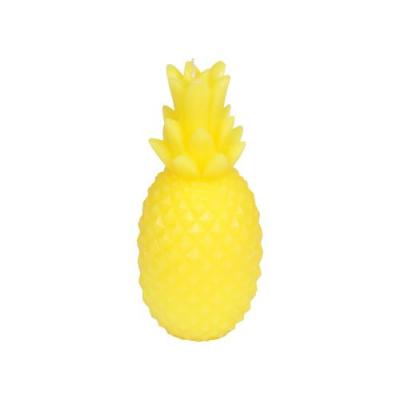HOMEA Bougie D&eacute;co ""Ananas Tropical"" 20cm Jaune