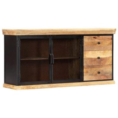 Buffet bahut armoire console meuble de rangement 150 cm bois de manguier solide 4402185
