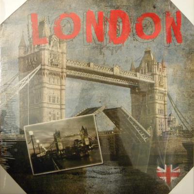 LONDRES STC - Cadre Toile London - En Toile et bois - 40 x 40 cm