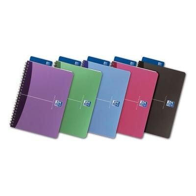 OXFORD Cahier spirale  Urban mix A5 14,8 x 21 cm - blanc lign&eacute; - 180 pages - Lot de 5