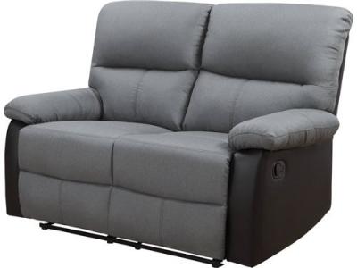 HABITAT ET JARDIN  Canap&eacute; relax Lincoln - 2 places - Noir / Gris fonc&eacute;