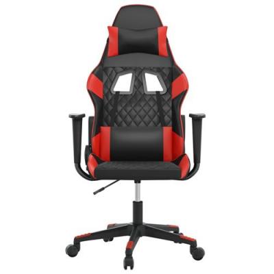 VIDAXL  chaise de jeu noir et rouge similicuir