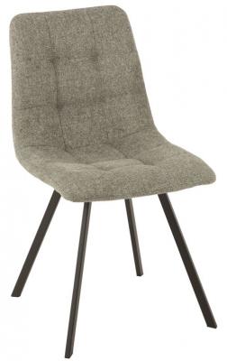 PARIS PRIX Chaise m&eacute;tal gris clair Babie L 45 cm