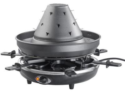 ROSENSTEIN & SOHNE Chapeau tatare &eacute;lectrique 1500 2 en 1 avec appareil &agrave; raclette pour 6 personnes