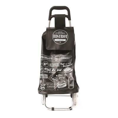 AUCUNE Chariot de courses Bistrot - Noir - Poussette de march&eacute;