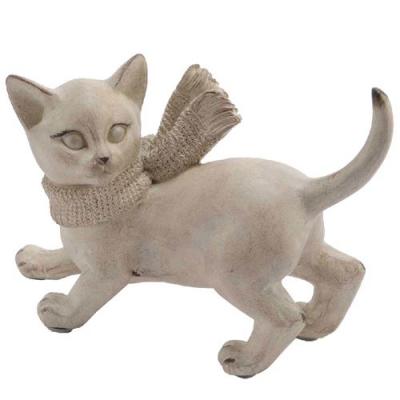 Le Monde Des Animaux - Chat de d&eacute;coration en r&eacute;sine patin&eacute;e