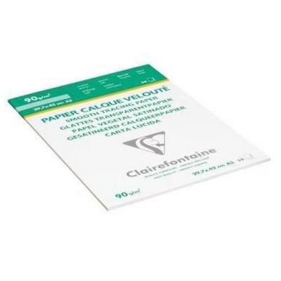CLAIREFONTAINE  Papier Calque bloc coll&eacute; 50F A3 70/75g