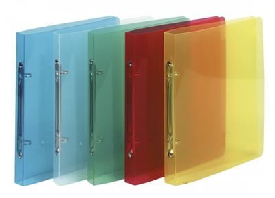 EXACOMPTA Classeur  2 annx polypro 23x20cm Translucide Dos 40mm Coloris assortis