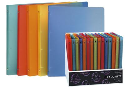 EXACOMPTA Classeur A4, 4 anneaux 15mm, dos 2cm, coloris al&eacute;atoire
