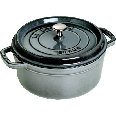 STAUB  Cocotte en Fonte, Ronde, &Oslash; 14 cm, 0,8 L, Gris Graphite