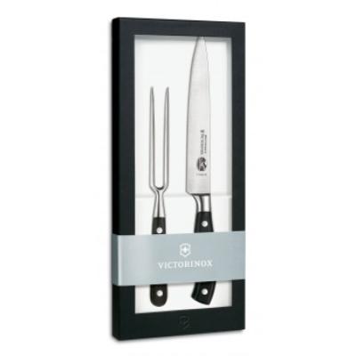 GENERIQUE Victorinox 7.7243.2 Set de 2 Service &agrave; d&eacute;couper, Acier Inoxydable, Noir, 30 x 5 x 5 cm
