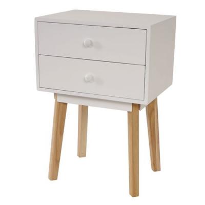 Commode Malm&ouml; T271, armoire, table d'appoint, design r&eacute;tro 59x40x30cm blanc 