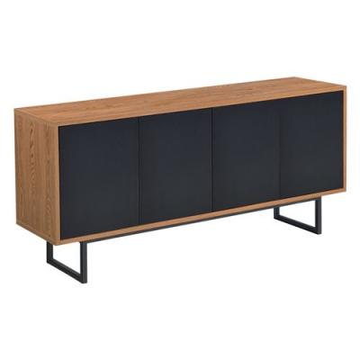 Commode Mariestad 55 x 120 x 30 cm Effet Bois Fonc&eacute; Noir