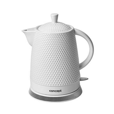 CONCEPT Bouilloire en c&eacute;ramique 1,5 litre 1500 W  RK0020 avec deux tasses et sous-tasses