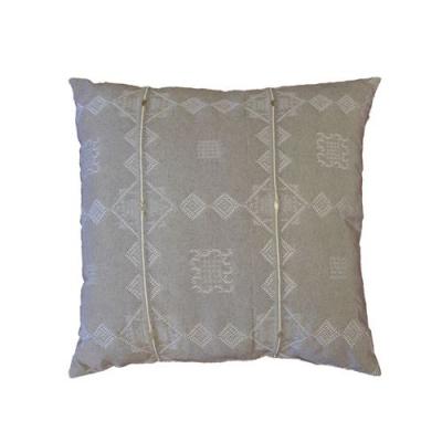 Coussin D&eacute;co Jacquard ""Mathis"" 40x40cm Noisette