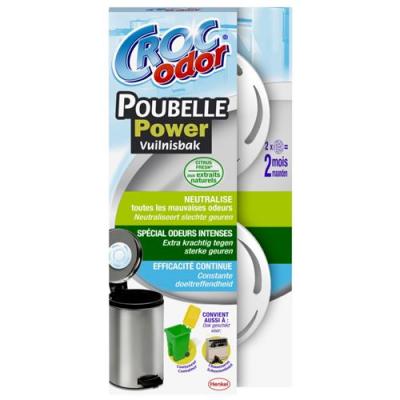CROC ODOR Absorbeur d'odeurs Croc'odor poubelle power x 2