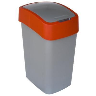CURVER  Poubelle FLIP BIN 50 l argent/rouge