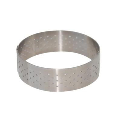 GENERIQUE DE BUYER INDUSTRIES 3099.07 CERCLE A TARTE PERFORE A BORD DROIT EN INOX ROND 