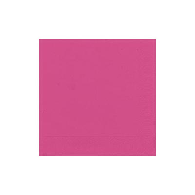 DUNI Serviettes Ouate  Fuchsia 33 X 33 Cm 3 Plis Fsc 20 Pi&egrave;ces