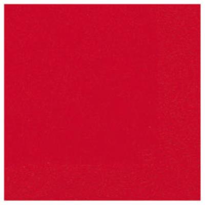 DUNI Serviette -  - 33x33cm - 3 plis - Lot de 20 - Couleur Rouge