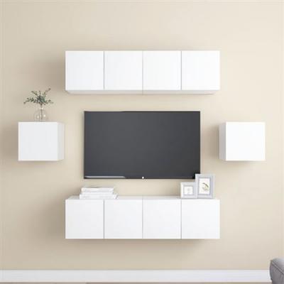 VIDAXL  Ensemble de meubles TV 6 pcs - Blanc