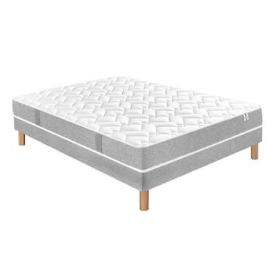 DOUCES NUITS Ensemble Maeva Mousse HR 35g/m3 + Sommier Base Ferme 160x200 avec 2 sommiers