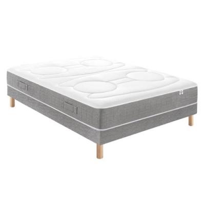 DOUCES NUITS Ensemble Mirage Mousse HR 35kg/m3 + Visco&eacute;lastique + Sommier Morpho 160x200 avec 2 sommiers