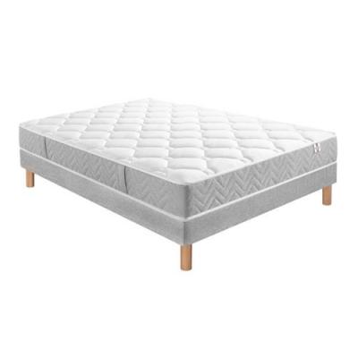 DOUCES NUITS Ensemble Morpheo Mousse HR 42g/m3 + Sommier Base Ferme 160x200 avec 2 sommiers