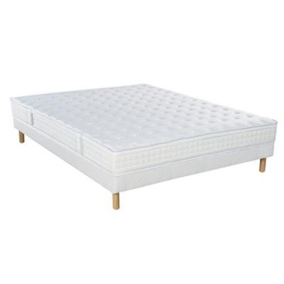 ESSENZIA Ensemble  charme + sommier tradition + pieds 180x220 mousse