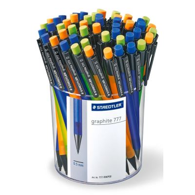 STAEDTLER  Graphite 777 - Crayon R&eacute;tractable - B - 0.5 Mm - R&eacute;tractable - Avec Gomme - Pack De 50