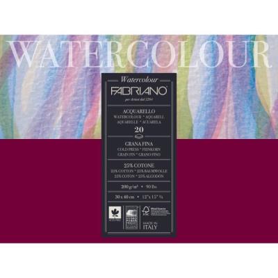 FABRIANO  Bloc Watercolour 20f 200g 30*40 blanc