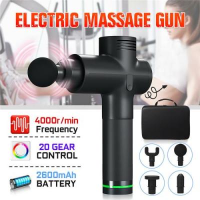  Fascia Gun, Pistolet de massage &eacute;lectrique pour douleurs musculaires profondes, Relaxation du corps pour l'exercice de sport &agrave; domicile, Noir 